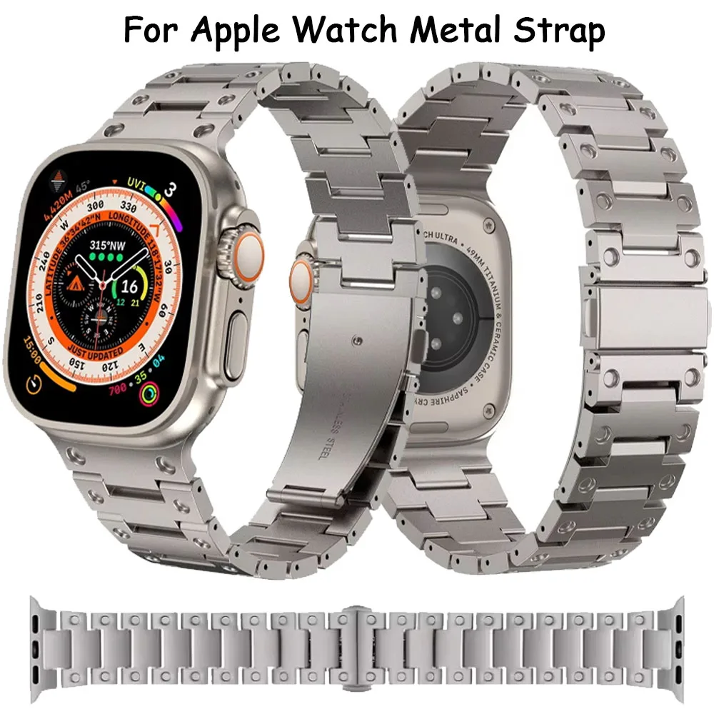 Stainless Steel Metal Band For Apple Watch Ultra 49mm 10 42/46mm Bracelet Wristband iWatch 9 8 7 6 5 4 SE 41/44/45mm Accessories
Stainless Steel Metal Band For Apple Watch Ultra 49mm 10 42/46mm Bracelet Wristband iWatch 9 8 7 6 5 4 SE 41/44/45mm Accessories
