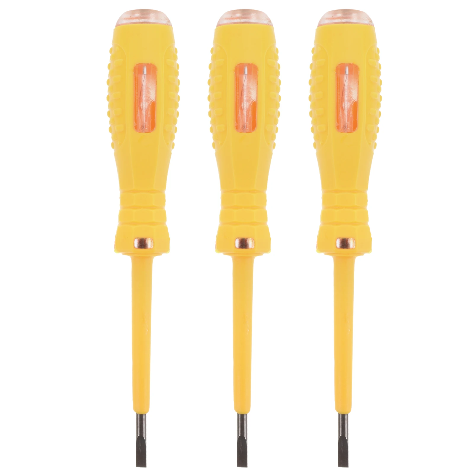 3pcs Voltage Tester Screwdriver Set Electrical Pen Wire Tool Yellow Steel Magnetic Flathead Diagnostic
3pcs Voltage Tester Screwdriver Set Electrical Pen Wire Tool Yellow Steel Magnetic Flathead Diagnostic