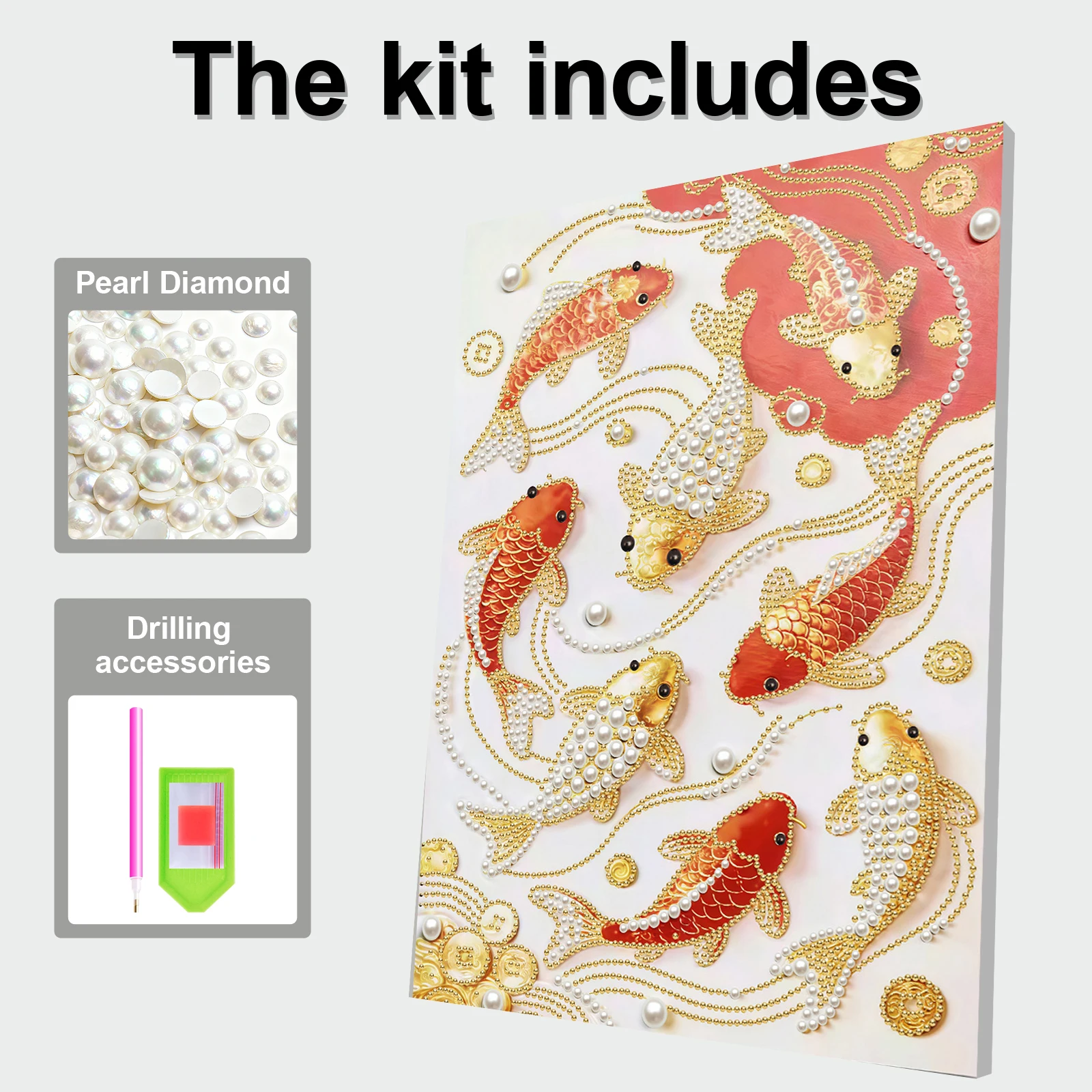 Наборы для творчества Koi DIY: Жемчужные картины для взрослых/начинающих, подарок, декор для дома, картины из жемчужных бусин, 30x40 см, с рамкой
Наборы для творчества Koi DIY: Жемчужные картины для взрослых/начинающих, подарок, декор для дома, картины из жемчужных бусин, 30x40 см, с рамкой