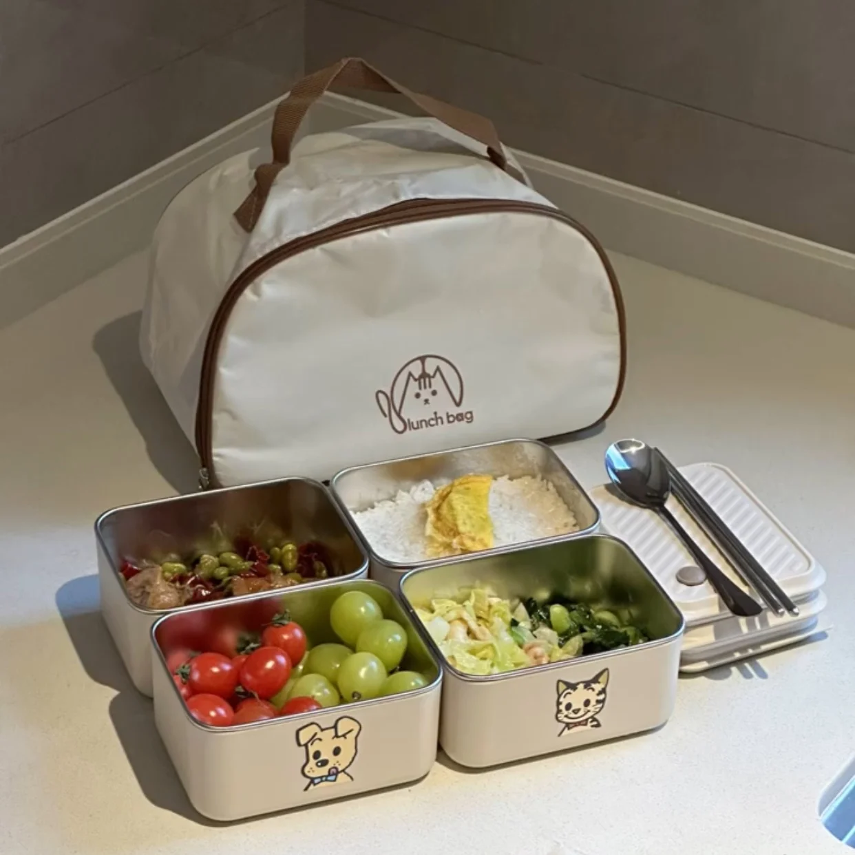 Insulated Stainl Steel Lunch Box Microwave Se with Carrng Bag for Office Workers Simple Design Universal 304 Stainl
Insulated Stainl Steel Lunch Box Microwave Se with Carrng Bag for Office Workers Simple Design Universal 304 Stainl