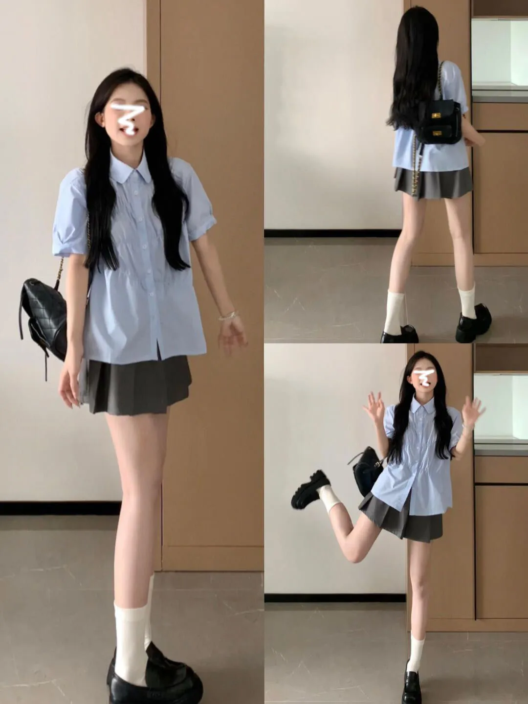 Korean College Style Blue Short Sleeve Shirt And Skirt Set Women's Summer Anti-Aging Fashion Ensemble Polyester Fabric B...
Korean College Style Blue Short Sleeve Shirt And Skirt Set Women's Summer Anti-Aging Fashion Ensemble Polyester Fabric B...