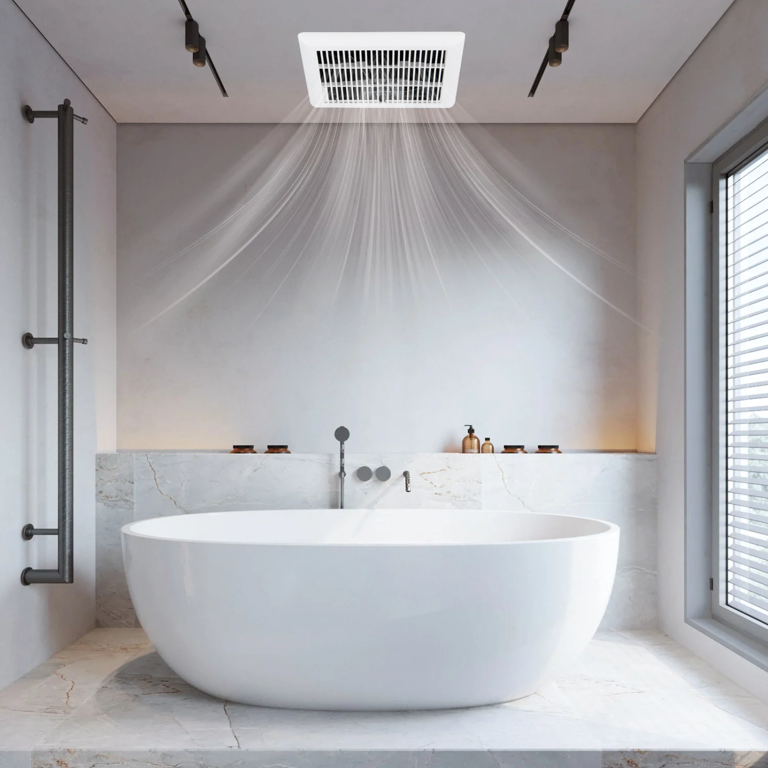 80 CFM Ceiling Mount Bathroom Exhaust Fan with Metal Housing and 4 Inches Duct
80 CFM Ceiling Mount Bathroom Exhaust Fan with Metal Housing and 4 Inches Duct