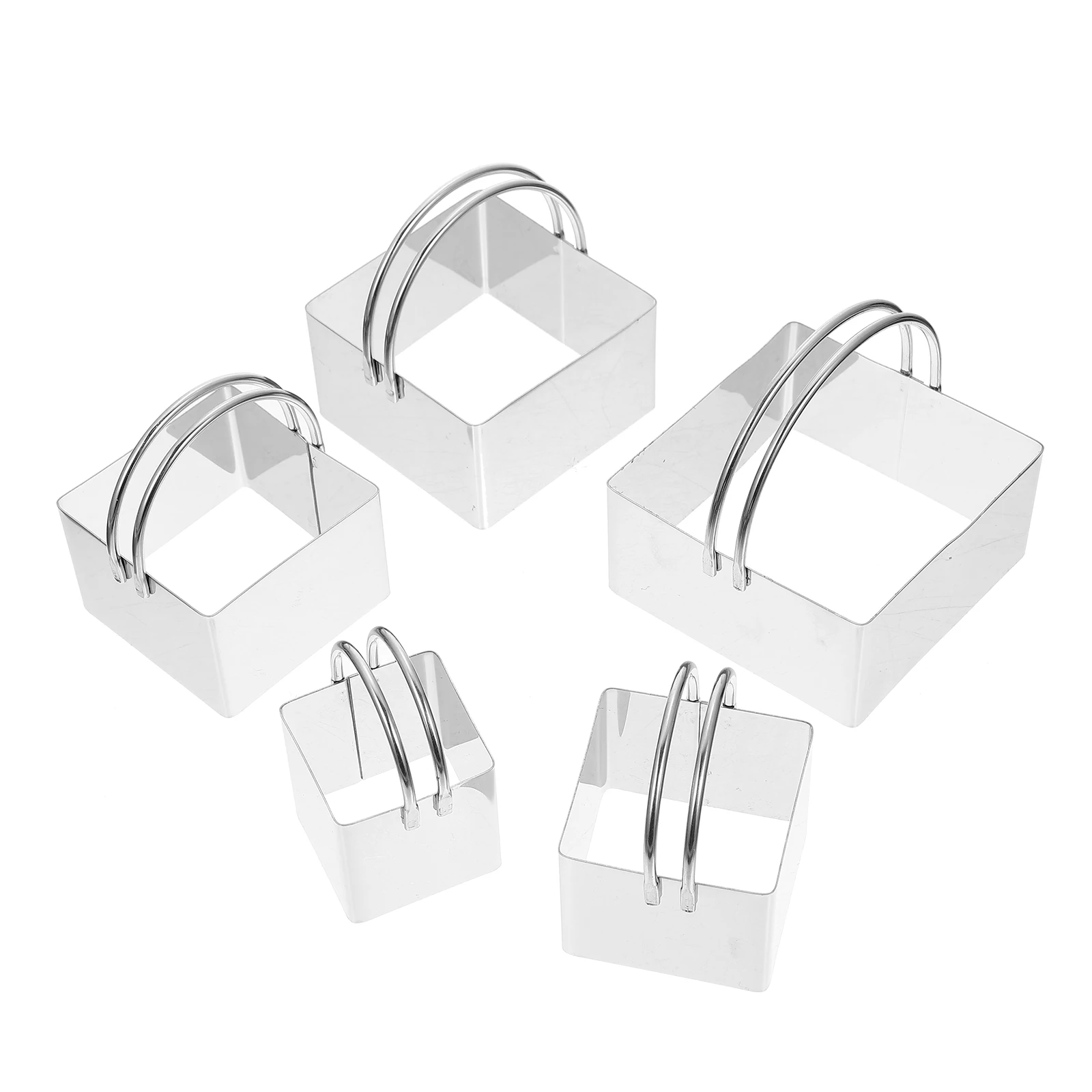 5Pcs Stainless Mousse Rings Square Cookie Cutters Baking Mold Dough Tools Kitchen Square Cookie Accessories
5Pcs Stainless Mousse Rings Square Cookie Cutters Baking Mold Dough Tools Kitchen Square Cookie Accessories