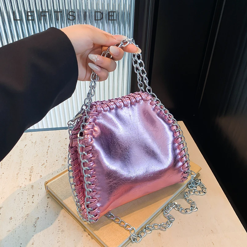 LEFTSIDE 2024 Mini Underarm Bag Women Y2K Korean Fashion Handbags and Purses Shoulder Bag Lady Chain Gold Silver Crossbody Bag
LEFTSIDE 2024 Mini Underarm Bag Women Y2K Korean Fashion Handbags and Purses Shoulder Bag Lady Chain Gold Silver Crossbody Bag