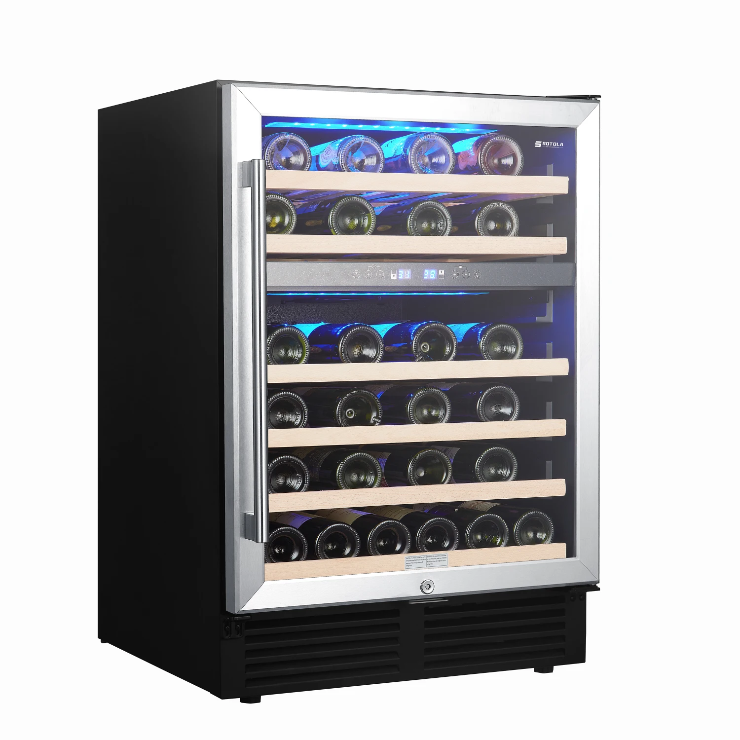 SOTOLA Wine Cooler 24 Dual Zones inch Wine Refrigerator 46 Bottles Built-in Wine Fridge Under Counter or Freestanding Auto Defro
SOTOLA Wine Cooler 24 Dual Zones inch Wine Refrigerator 46 Bottles Built-in Wine Fridge Under Counter or Freestanding Auto Defro