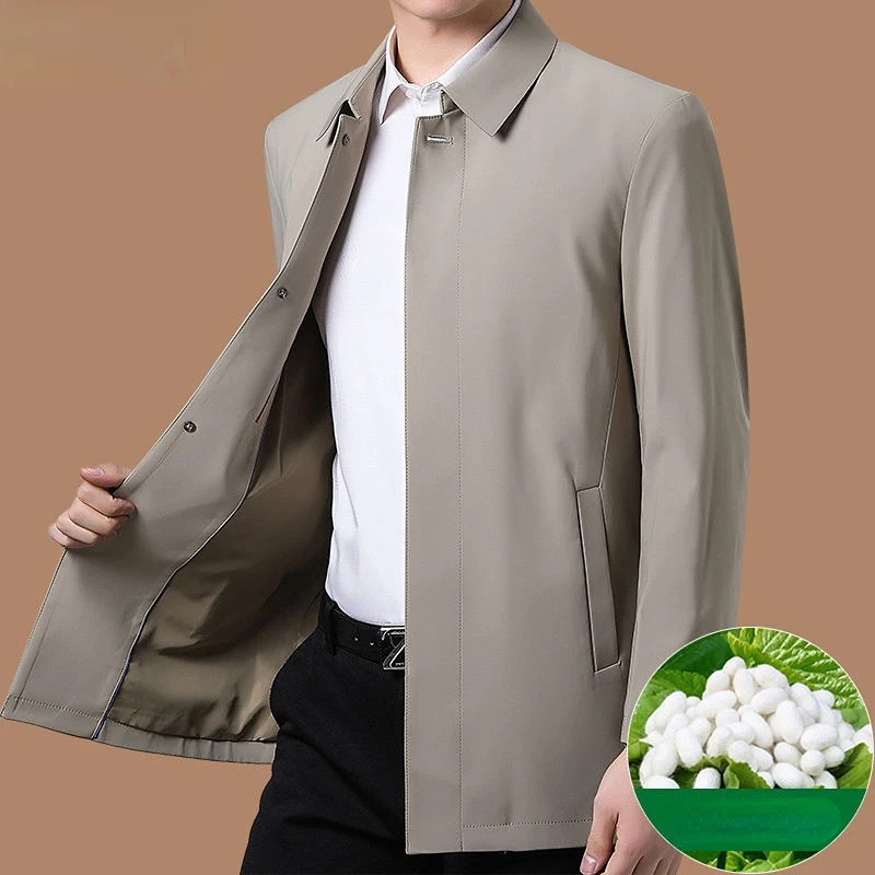 Business Men's Jacket Casual Coats Turn Down Collar Zipper Simple Middle-Aged Elderly Clothing Office Outerwear Q477
Business Men's Jacket Casual Coats Turn Down Collar Zipper Simple Middle-Aged Elderly Clothing Office Outerwear Q477