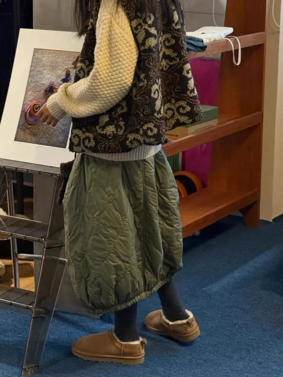 Функциональная камуфляжная хлопковая стеганая юбка миди с высокой талией и ромбовидной строчкой, зимняя женская юбка
Функциональная камуфляжная хлопковая стеганая юбка миди с высокой талией и ромбовидной строчкой, зимняя женская юбка