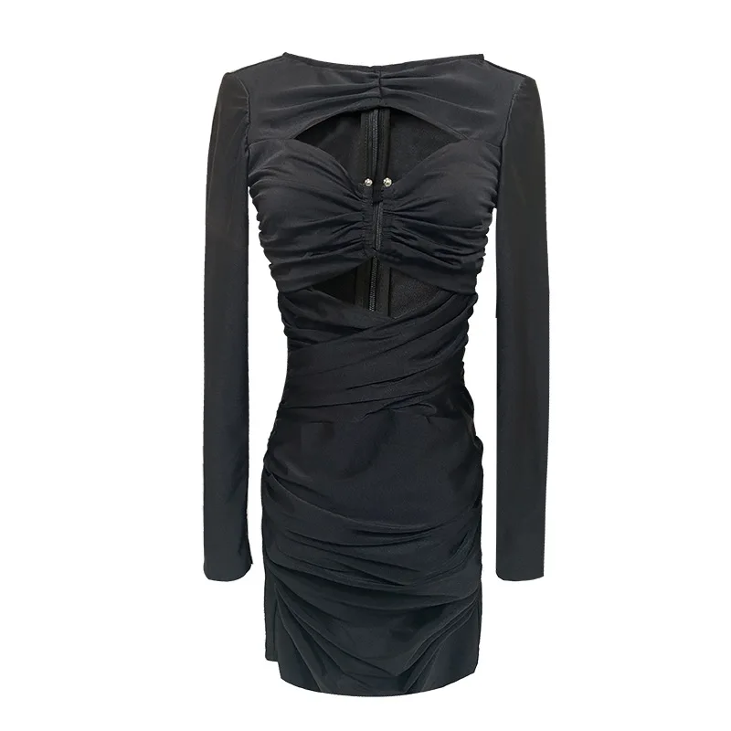 Sexy Hollow Out Summer Lady Streetwear Long Sleeve O-neckline Bowknot Women Solid Slim Fitted Mini Dress
Sexy Hollow Out Summer Lady Streetwear Long Sleeve O-neckline Bowknot Women Solid Slim Fitted Mini Dress