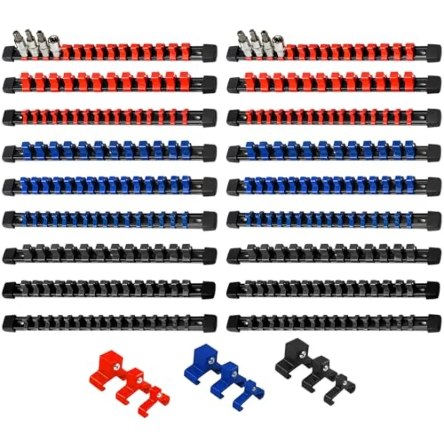 AMM 18-Piece Socket Organizer and ABS Tools-Socket Holder Heavy Duty Socket Racks Premium Quality Socket Clip Rail Holder The b
AMM 18-Piece Socket Organizer and ABS Tools-Socket Holder Heavy Duty Socket Racks Premium Quality Socket Clip Rail Holder The b