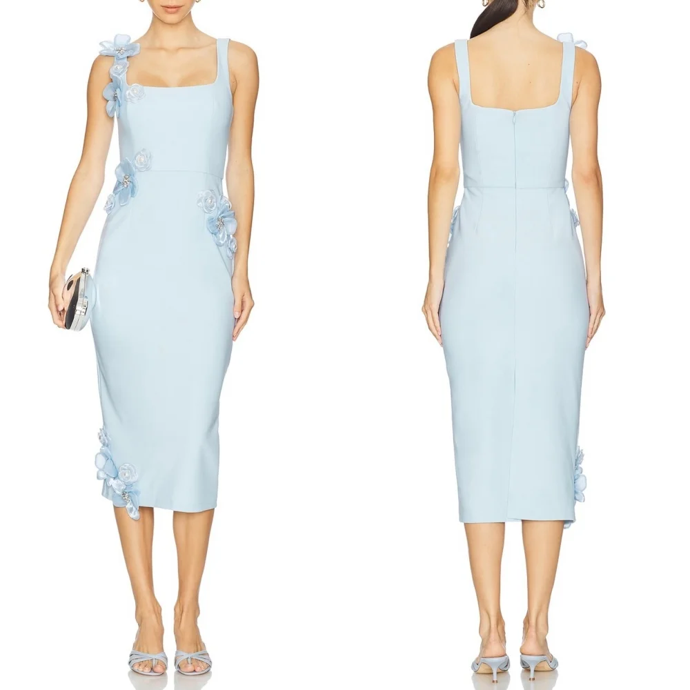 Customized Modern Style Matching Jersey Handmade Flower Rhinestone Straight Square Neck Midi Dresses Bespoke Occasion Dresses
Customized Modern Style Matching Jersey Handmade Flower Rhinestone Straight Square Neck Midi Dresses Bespoke Occasion Dresses