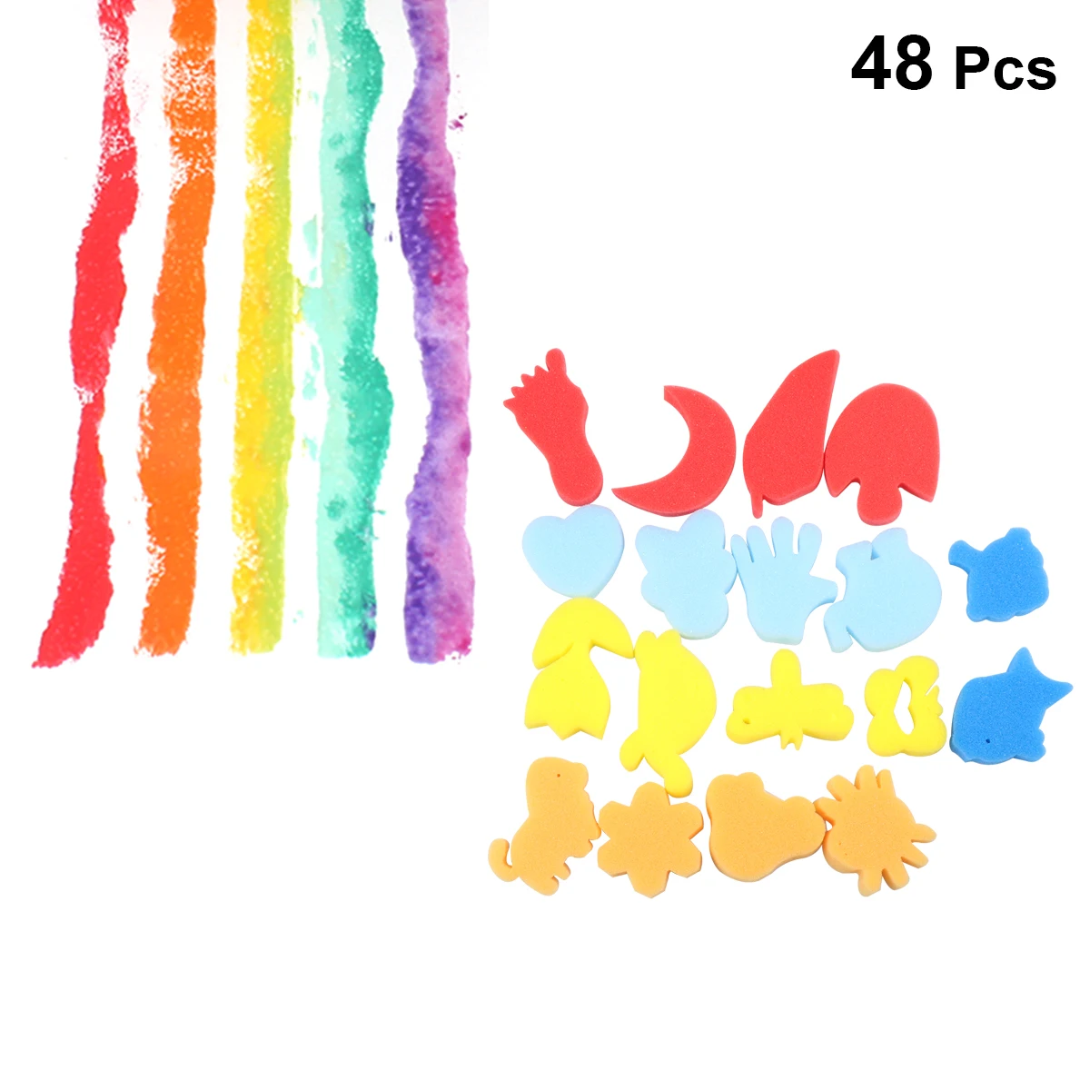 48pcs 'S Colorful Sponge Painting Brush Set Craft Kit Creative Diy Drawing Tools Animal Pattern Non-Toxic Safe Smooth
48pcs 'S Colorful Sponge Painting Brush Set Craft Kit Creative Diy Drawing Tools Animal Pattern Non-Toxic Safe Smooth