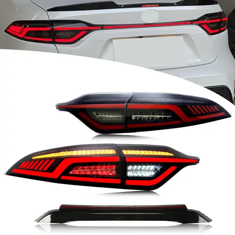 LED Tail Lights for Toyota Corolla Apex E210 2020-2026 Start-up Animation Sequential Turn Signal Black Trunk Rear Lamps Assembly