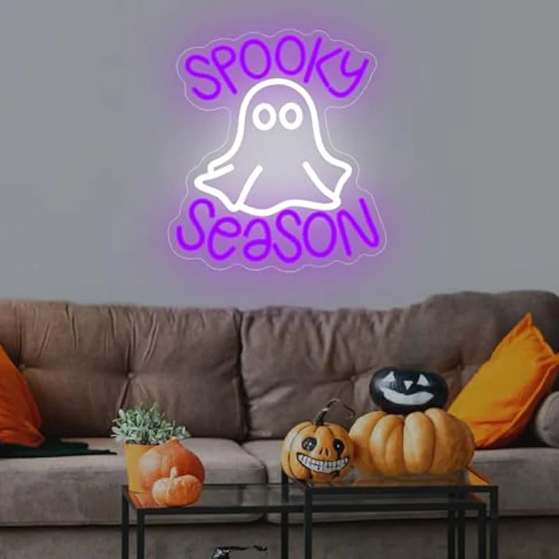 Halloween Ghost Neon Sign Purple Spooky Season Light Up Sign Wall Decor for Halloween Party Home Bar Man Cave Birthday 
Halloween Ghost Neon Sign Purple Spooky Season Light Up Sign Wall Decor for Halloween Party Home Bar Man Cave Birthday
