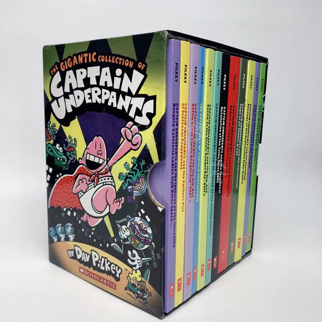 12 Books/set The Gigantic Collection of Captain Underpants By Dav Pilkey English Story Books Set Comic Book for Children Libros
12 Books/set The Gigantic Collection of Captain Underpants By Dav Pilkey English Story Books Set Comic Book for Children Libros