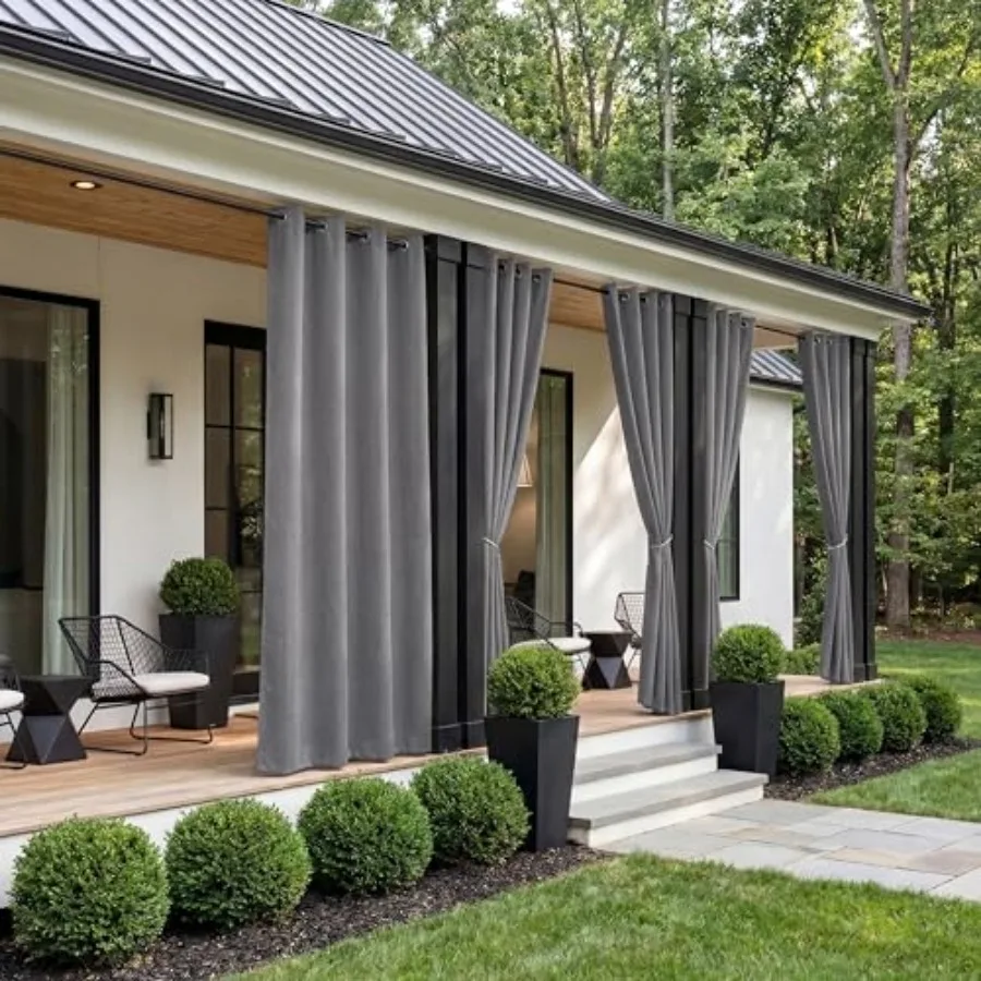 100% out Outdoor Curtains for Patio Waterproof, Thermal Insulated Linen Textured Outside Drapes for Gazebo, Privacy Sun Shades
100% out Outdoor Curtains for Patio Waterproof, Thermal Insulated Linen Textured Outside Drapes for Gazebo, Privacy Sun Shades