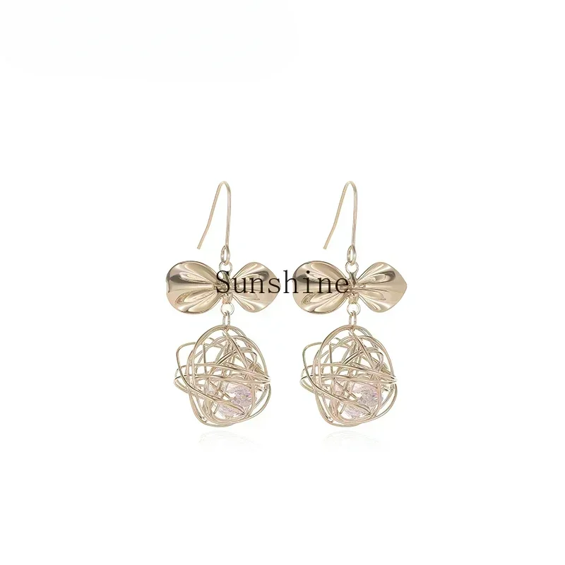 Bow women's new temperament light luxury niche design style high-end stud earrings pendant
Bow women's new temperament light luxury niche design style high-end stud earrings pendant