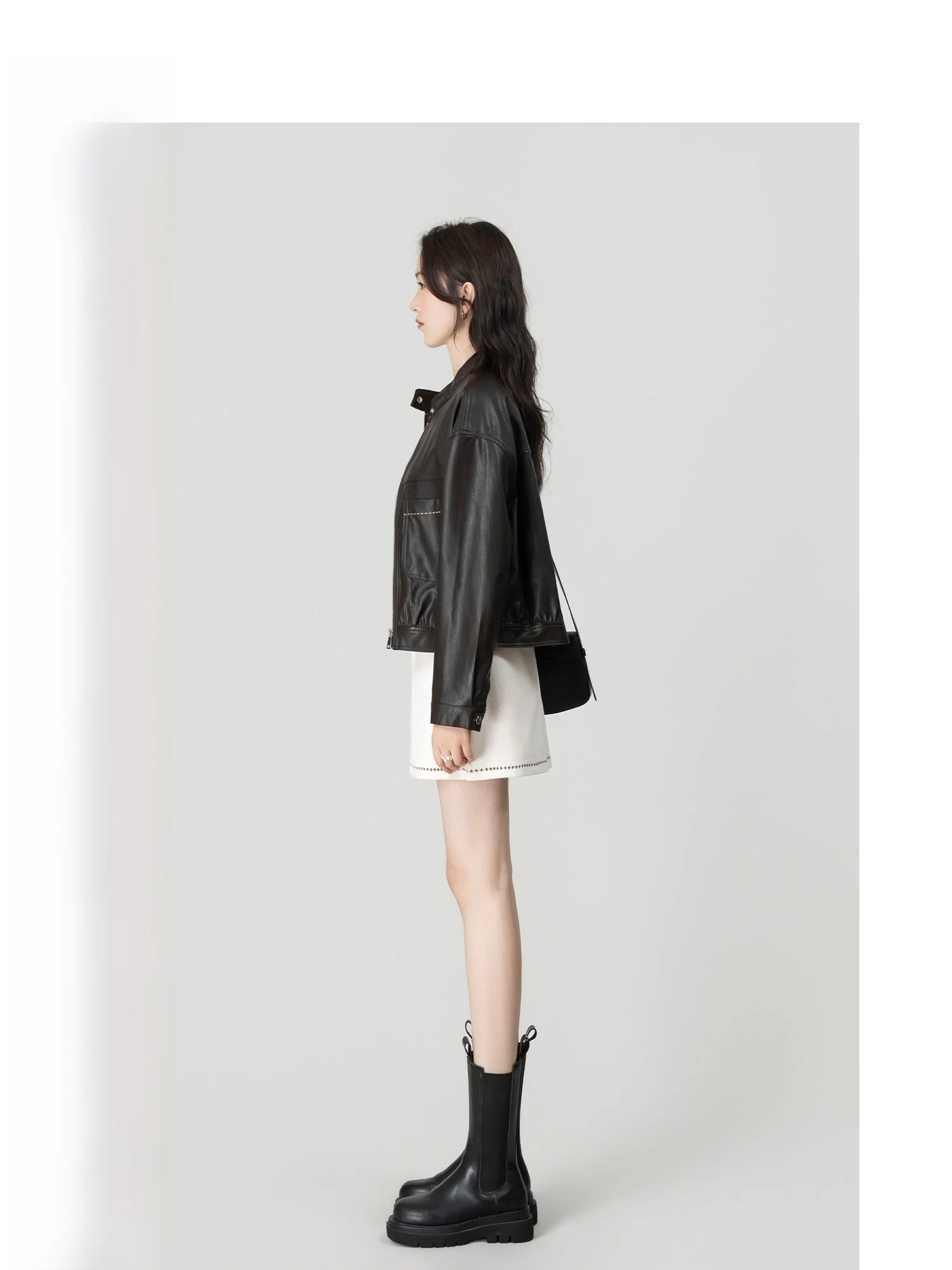 Wavy Egg Unique Brown Leather Jacket Women's Early Spring Casual Stylish Precision Outerwear Top Long Sleeve Regular Length
Wavy Egg Unique Brown Leather Jacket Women's Early Spring Casual Stylish Precision Outerwear Top Long Sleeve Regular Length