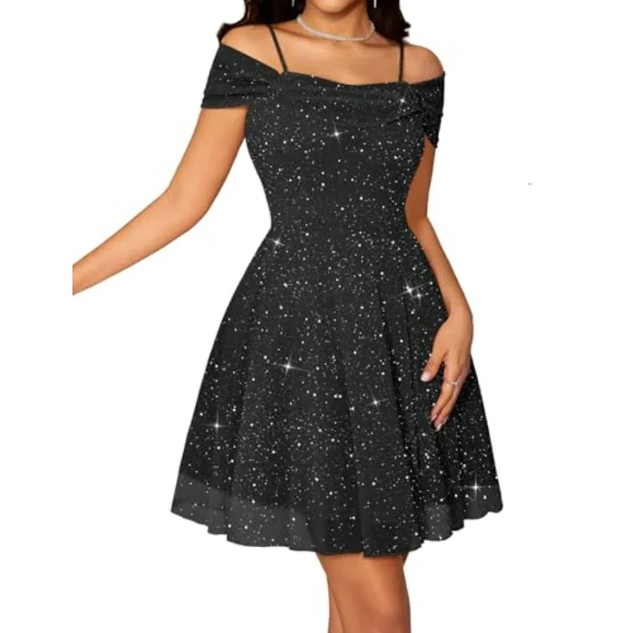 Meetjen Womens Sparkly Prom Dresses for Teens Off Shoulder Short A-line Fairy Spaghetti Straps Homecoming Tulle Dress
Meetjen Womens Sparkly Prom Dresses for Teens Off Shoulder Short A-line Fairy Spaghetti Straps Homecoming Tulle Dress