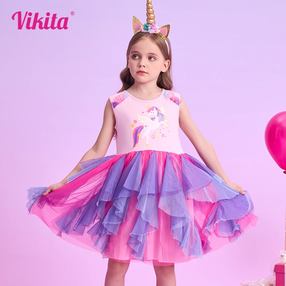 VIKITA Girls Summer Sleeveless Infantil Vestidos Kids Unicorn Cartoon Print Dresses Kids Princess Mesh Tulle Layered Tutu Dress
VIKITA Girls Summer Sleeveless Infantil Vestidos Kids Unicorn Cartoon Print Dresses Kids Princess Mesh Tulle Layered Tutu Dress