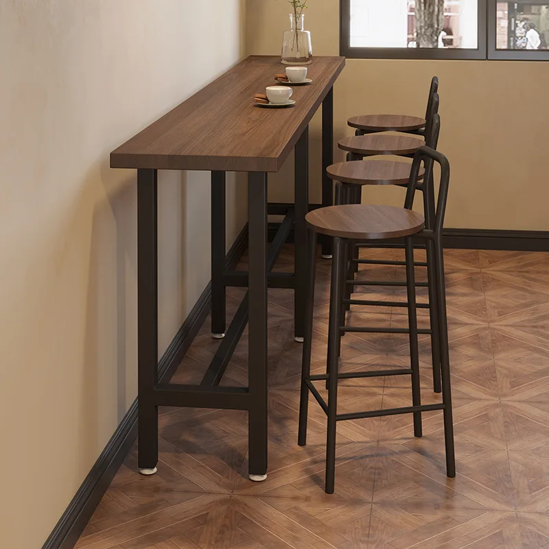 Commercial catering solid wood tall table bar table and chair combination
Commercial catering solid wood tall table bar table and chair combination