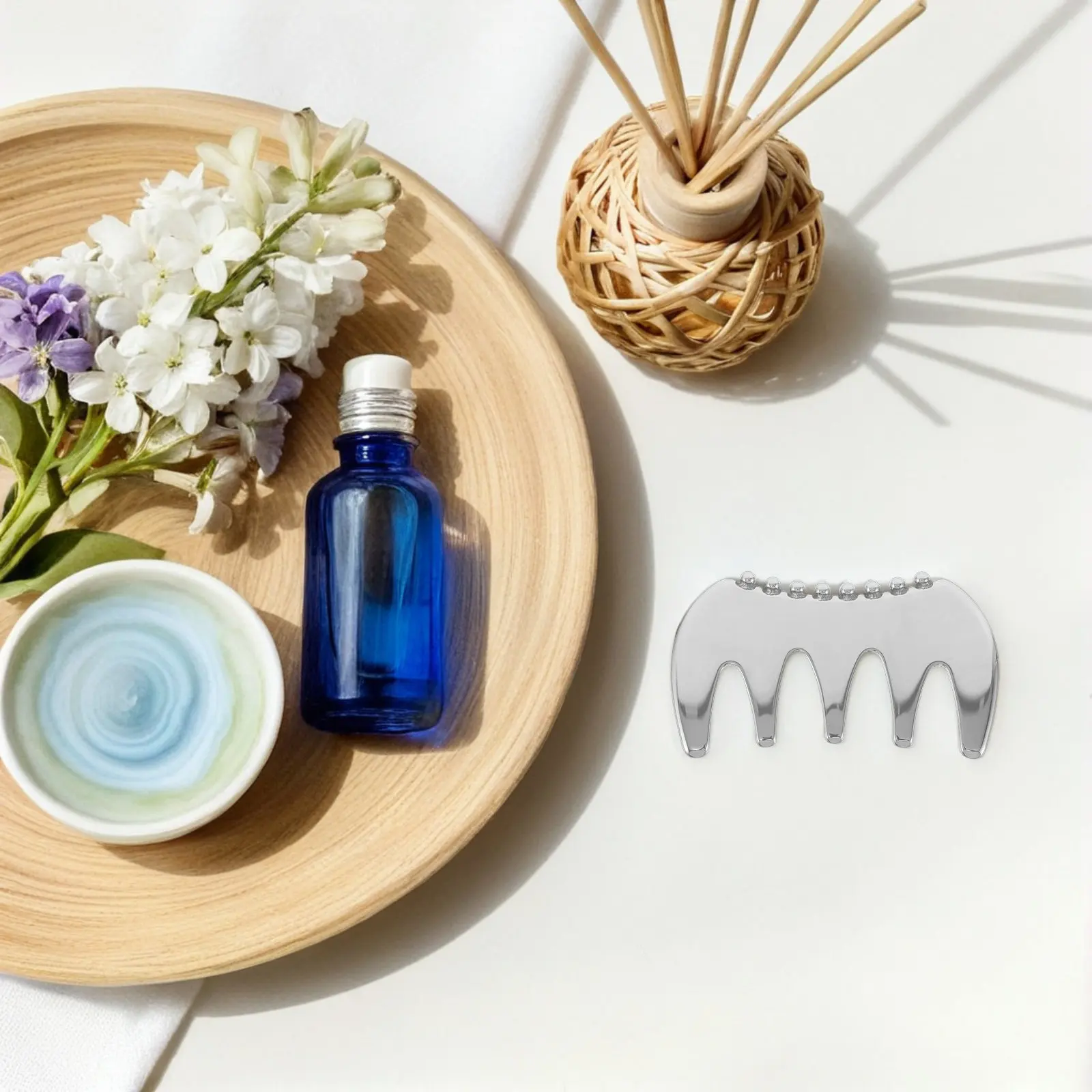 Facial Gua Sha Massage Tool Stainless Steel Facial Scraping Comb for Face Neck Body Sculpting Spa Level Skincare At Home Travel
Facial Gua Sha Massage Tool Stainless Steel Facial Scraping Comb for Face Neck Body Sculpting Spa Level Skincare At Home Travel