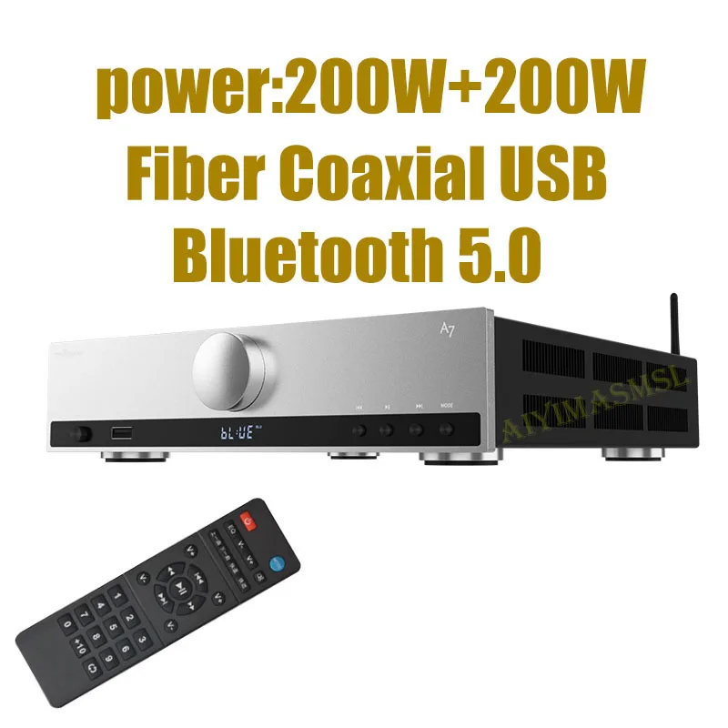 AIYIMA SMSL 2.1 400W HIFI Amplifier Fully symmetric circuit Fiber Coaxial Bluetooth USB Decoder Remote Control Home Player
AIYIMA SMSL 2.1 400W HIFI Amplifier Fully symmetric circuit Fiber Coaxial Bluetooth USB Decoder Remote Control Home Player