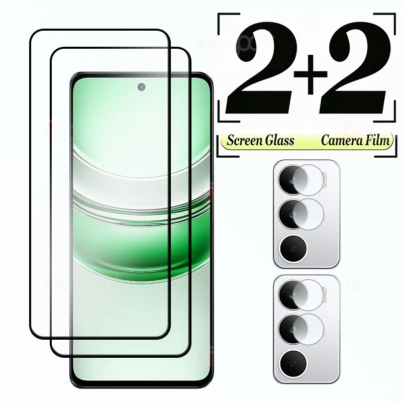 2+2Pack For Realme 14X Glass Screen Protector Shockproof High-Clarity Bright Crystal Clear Front glass + Soft back Camera film
2+2Pack For Realme 14X Glass Screen Protector Shockproof High-Clarity Bright Crystal Clear Front glass + Soft back Camera film
