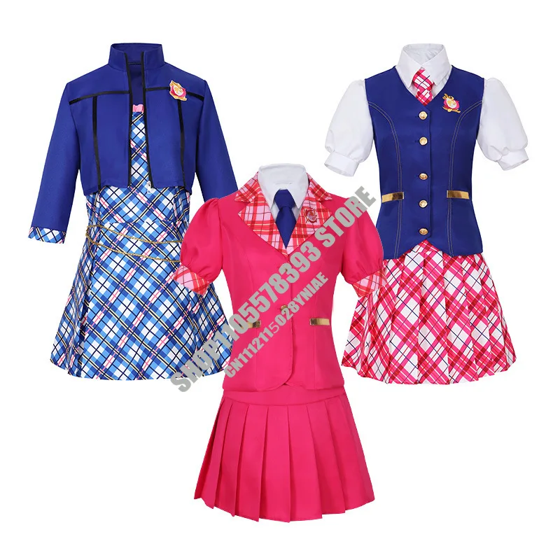 Movie Cosplay Costume Charm Princess School Uniform Dress Delancy Sofia Ella Outfit Top Skirts Adult Women's Halloween Costumes
Movie Cosplay Costume Charm Princess School Uniform Dress Delancy Sofia Ella Outfit Top Skirts Adult Women's Halloween Costumes