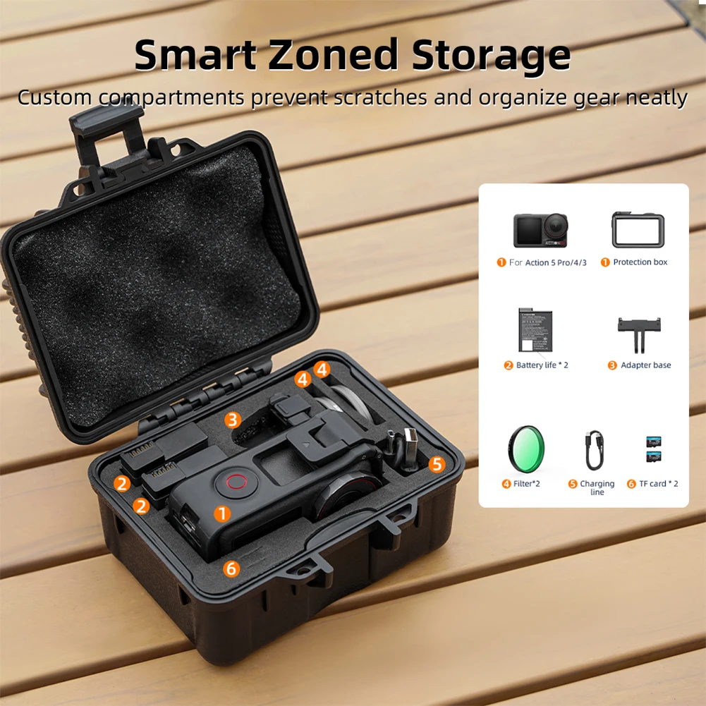 Portable Storage Bag Shockproof Travel Carrying Bag Hard Shell Storage Bag Protective Case for DJI Action 3/4/5 Pro
Portable Storage Bag Shockproof Travel Carrying Bag Hard Shell Storage Bag Protective Case for DJI Action 3/4/5 Pro