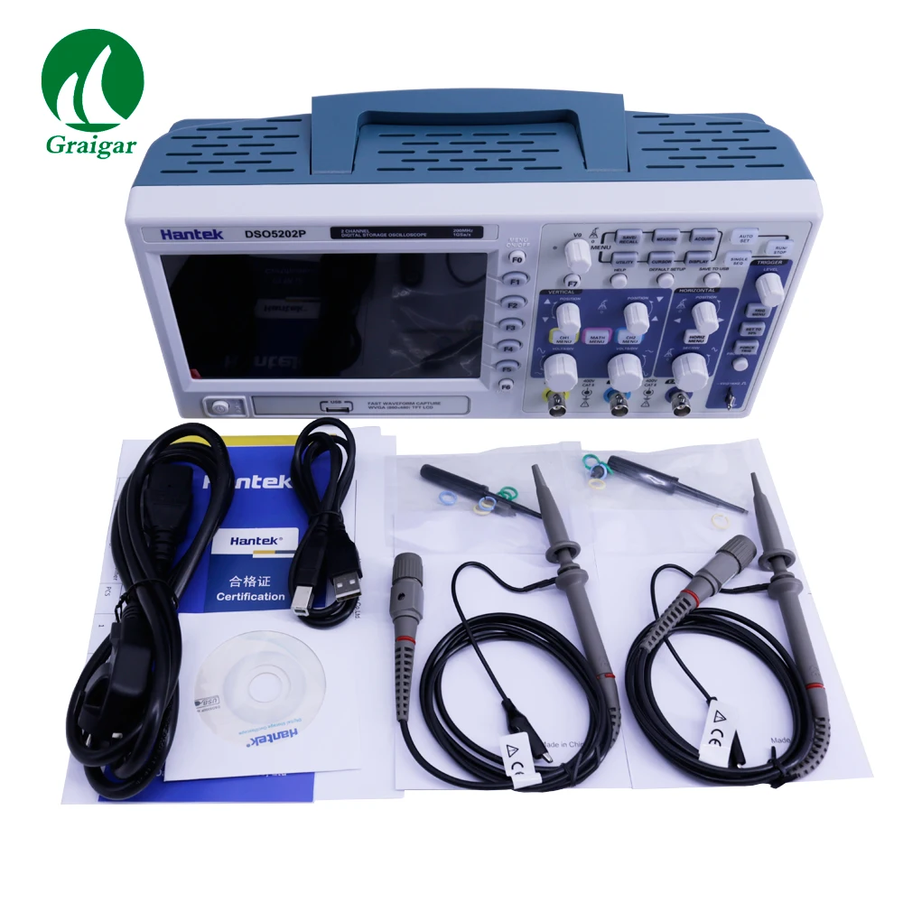 Digital storage oscilloscope Hantek DSO5202P 2 Channels Digital Oscilloscope
Digital storage oscilloscope Hantek DSO5202P 2 Channels Digital Oscilloscope