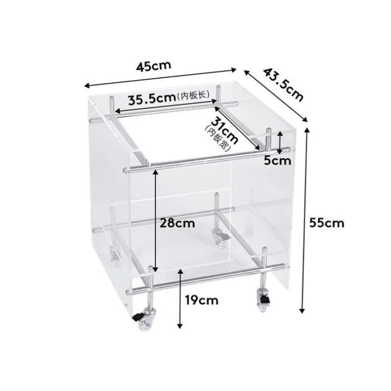Acrylic trolley rack transparent ins sofa side few medieval stainless steel removable bedside table
Acrylic trolley rack transparent ins sofa side few medieval stainless steel removable bedside table