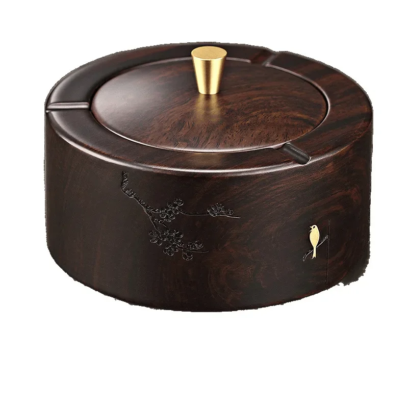 Solid wood ashtray with cover, new Chinese carving, personalized creative ashtray, anti-fly ash
Solid wood ashtray with cover, new Chinese carving, personalized creative ashtray, anti-fly ash