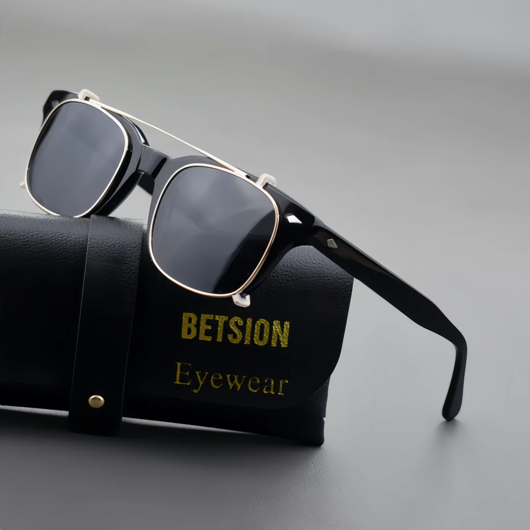 BETSION Handmade Square Acetate Eyeglasses Frame Full Rim Eyewear with Clip-on Polarized Lens for Men Women Casual & Travel
BETSION Handmade Square Acetate Eyeglasses Frame Full Rim Eyewear with Clip-on Polarized Lens for Men Women Casual & Travel