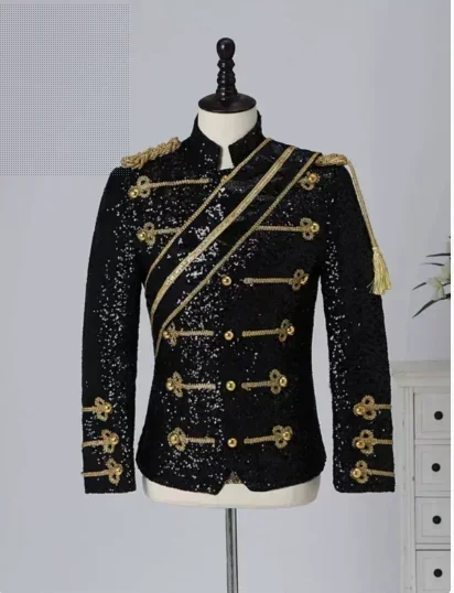 Exclusive Michael Jackson sequin performance suit for male and female bands, stage, nightclub, band, rock singer, casual suit
Exclusive Michael Jackson sequin performance suit for male and female bands, stage, nightclub, band, rock singer, casual suit