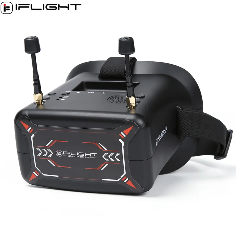 IFlight 4.3inch 480*272 LCD 5.8GHz 40CH DVR FPV Goggles Built-in 3.7V 2000mAh Battery for RC Vehicle FPV Drone Aircraft
IFlight 4.3inch 480*272 LCD 5.8GHz 40CH DVR FPV Goggles Built-in 3.7V 2000mAh Battery for RC Vehicle FPV Drone Aircraft