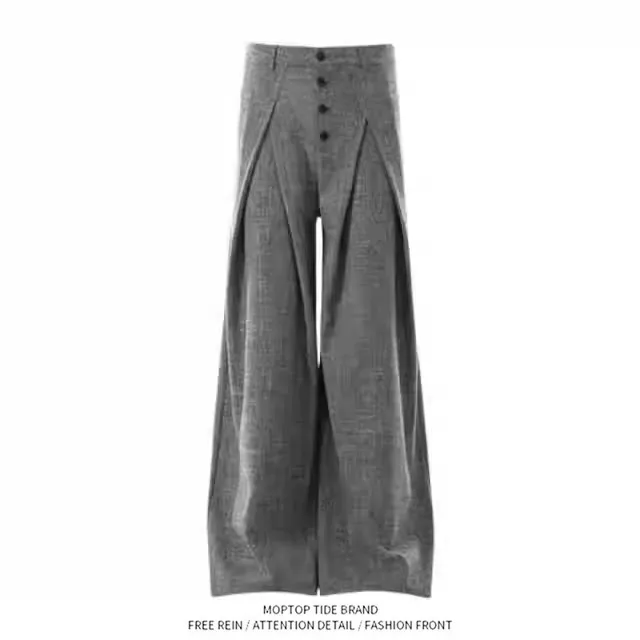 Spring 2026 American Old Money Style Pleated Wide Leg Pants Loose Casual Trousers for Men And Women Casual Long Pants
Spring 2026 American Old Money Style Pleated Wide Leg Pants Loose Casual Trousers for Men And Women Casual Long Pants