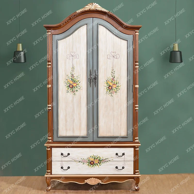 L two-door retro pastoral hand-painted double-door wardrobe Mediterranean small apartment adult bedroom
L two-door retro pastoral hand-painted double-door wardrobe Mediterranean small apartment adult bedroom