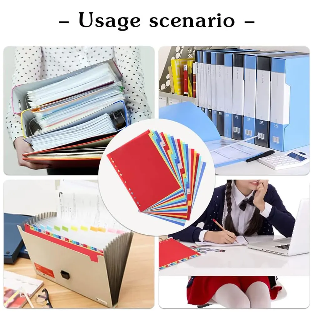 10/21pcs binder dividers, 1-10 numbers, A-YZ letters label notebook dividers, suitable for 2/3/4/11 ring binders.
10/21pcs binder dividers, 1-10 numbers, A-YZ letters label notebook dividers, suitable for 2/3/4/11 ring binders.