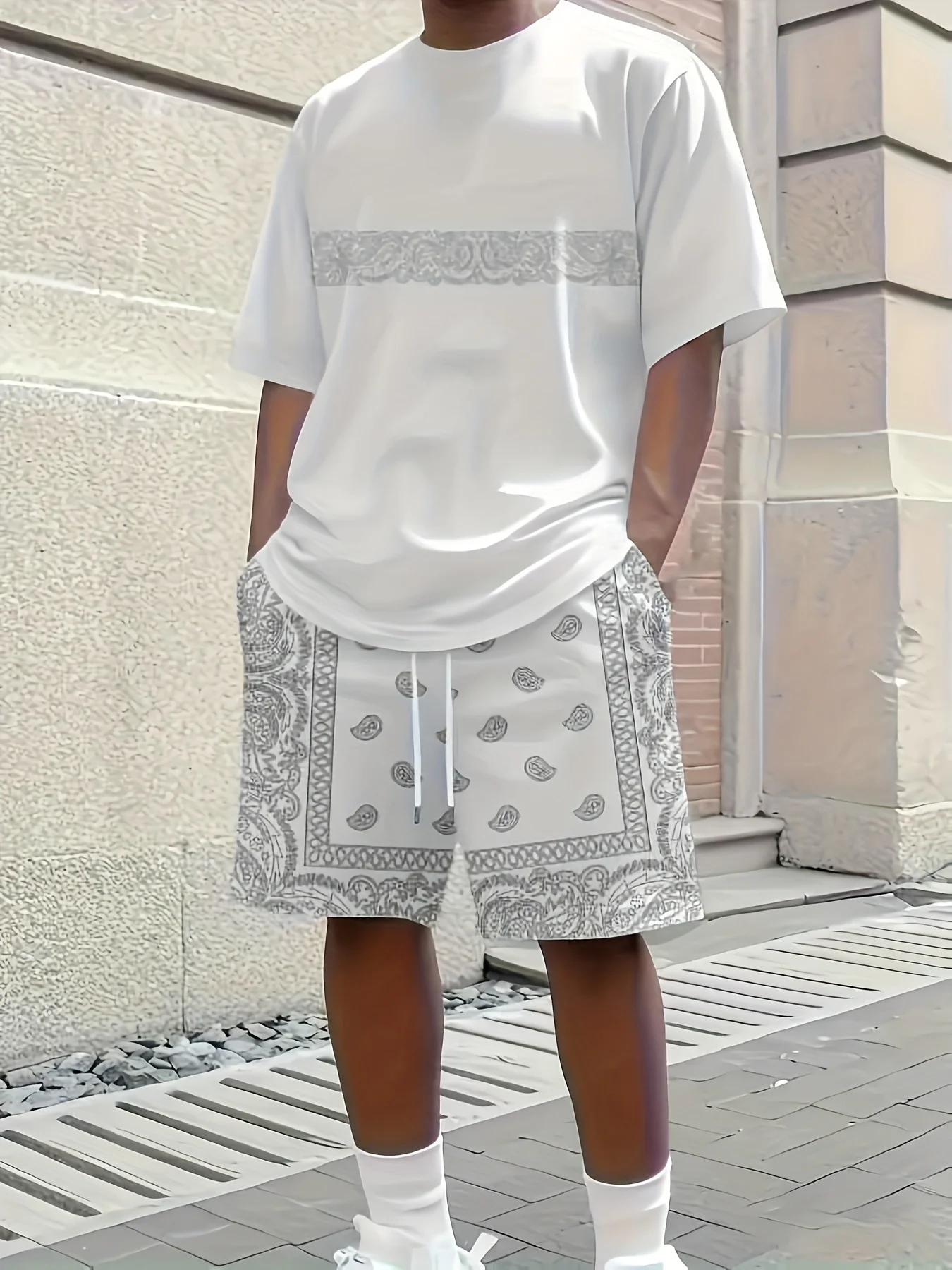 2026 Summer New Men's Short-Sleeved Set - 3D Trendy Brand - Cashew Flower Print - Casual Fashionable Street Style - Comfortable
2026 Summer New Men's Short-Sleeved Set - 3D Trendy Brand - Cashew Flower Print - Casual Fashionable Street Style - Comfortable
