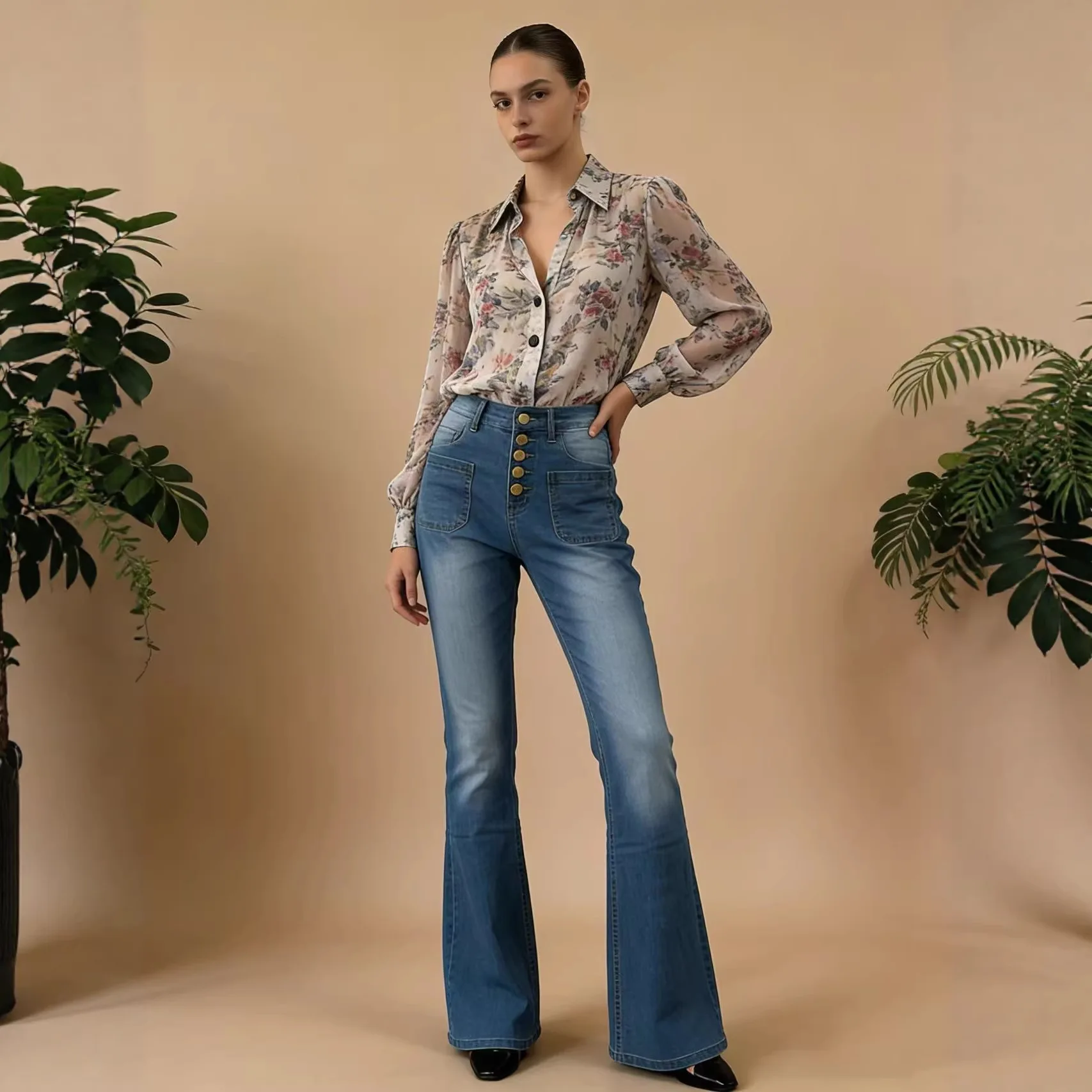 Fashion Y2k Flare Jeans For Women 2026 Casual High Waist Slim Blue Denim Pants Elegant
Fashion Y2k Flare Jeans For Women 2026 Casual High Waist Slim Blue Denim Pants Elegant