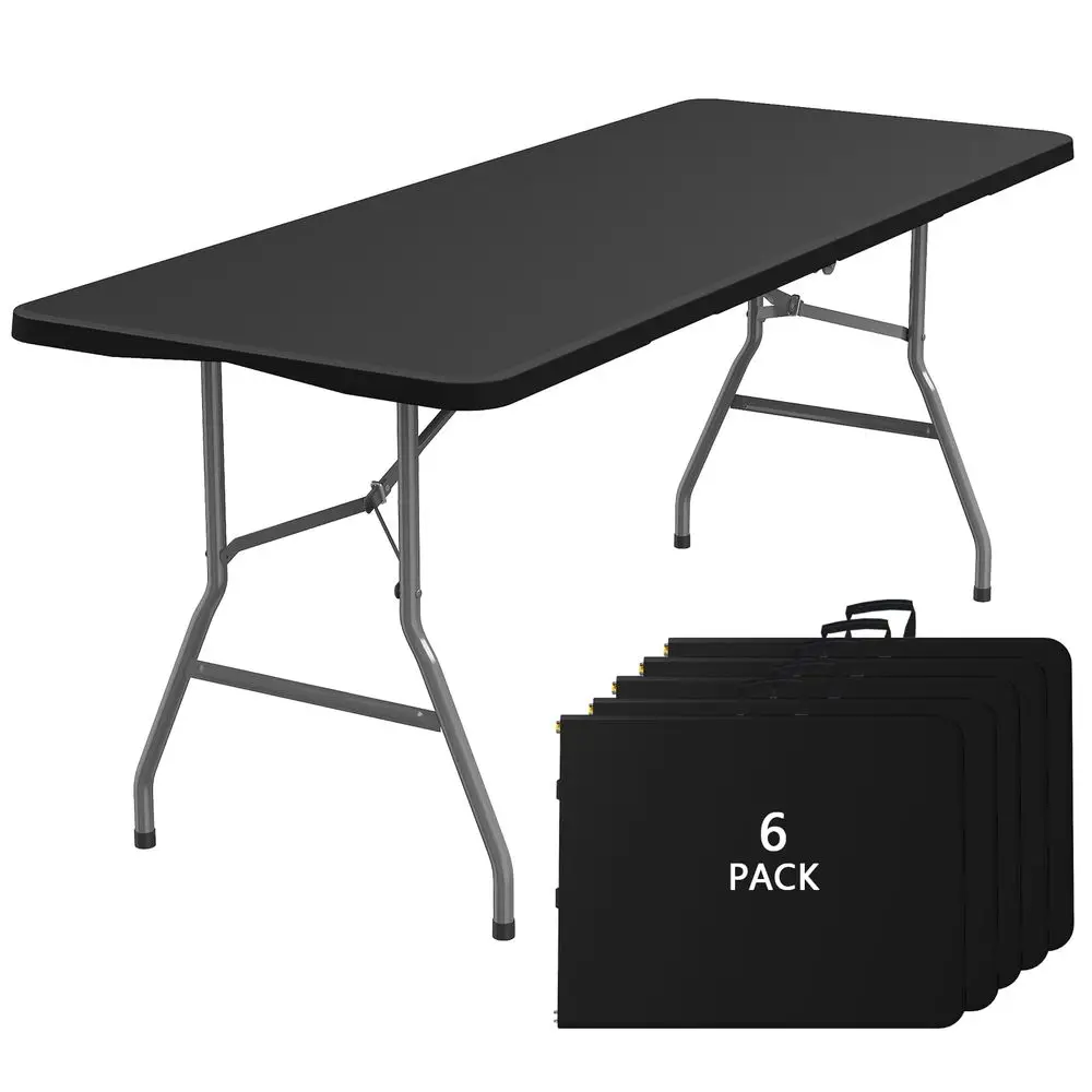 Black Folding Table, 6FT Portable Plastic Folding Table, Foldable Dining Tables with Carrying Handle for Party, Picnic, Camping
Black Folding Table, 6FT Portable Plastic Folding Table, Foldable Dining Tables with Carrying Handle for Party, Picnic, Camping