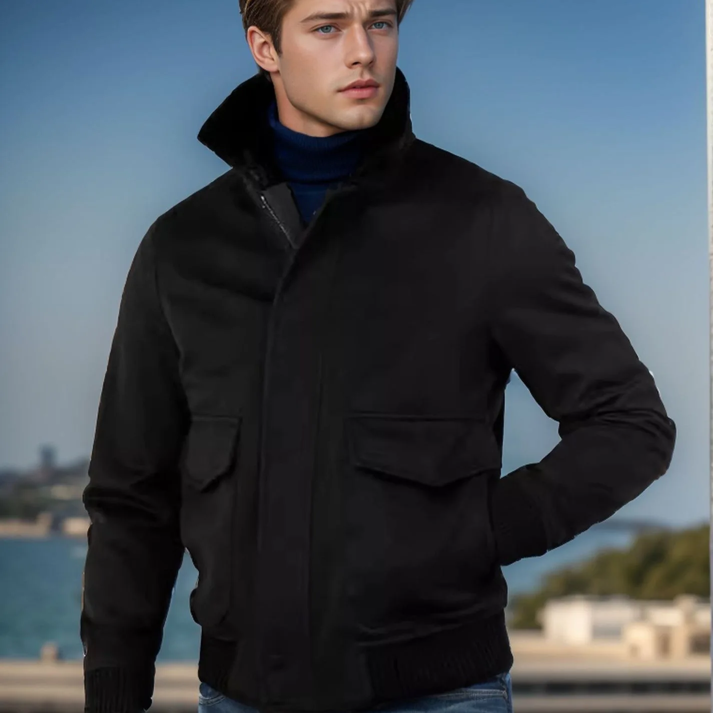 2025 Man Jacket Autumn Winter Fur Patchwork Turn Down Collar Male Outerwear Long Sleeve Pocket Zipper Versatile Men Cargo Coat
2025 Man Jacket Autumn Winter Fur Patchwork Turn Down Collar Male Outerwear Long Sleeve Pocket Zipper Versatile Men Cargo Coat