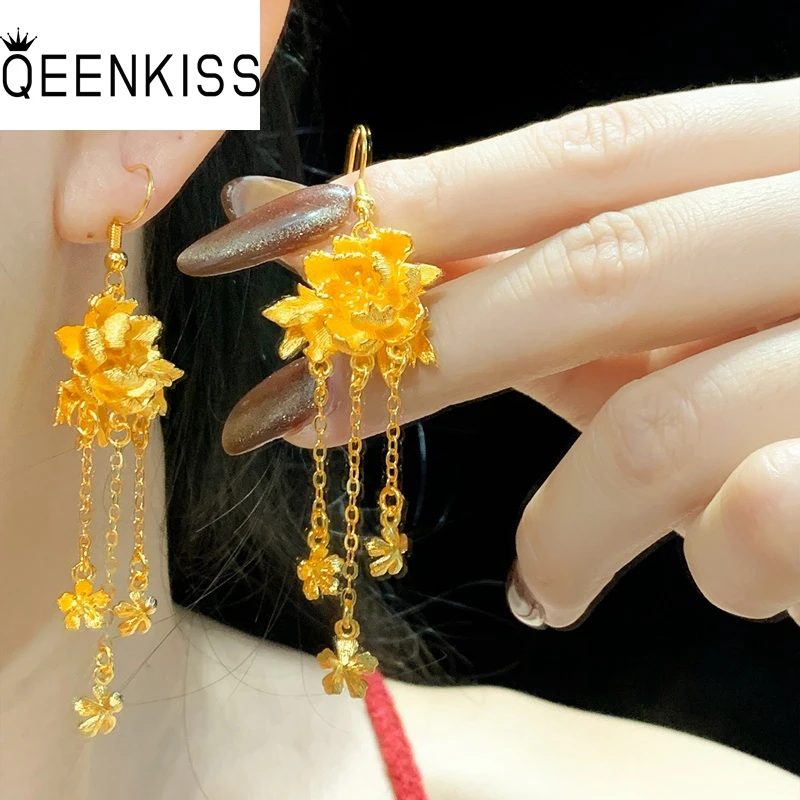 QEENKISS 24KT Gold Vintage Flower Peony Tassel Drop Earrings For Women Wedding Party Birthday Christmas Bride Mother Gift EG5539
QEENKISS 24KT Gold Vintage Flower Peony Tassel Drop Earrings For Women Wedding Party Birthday Christmas Bride Mother Gift EG5539