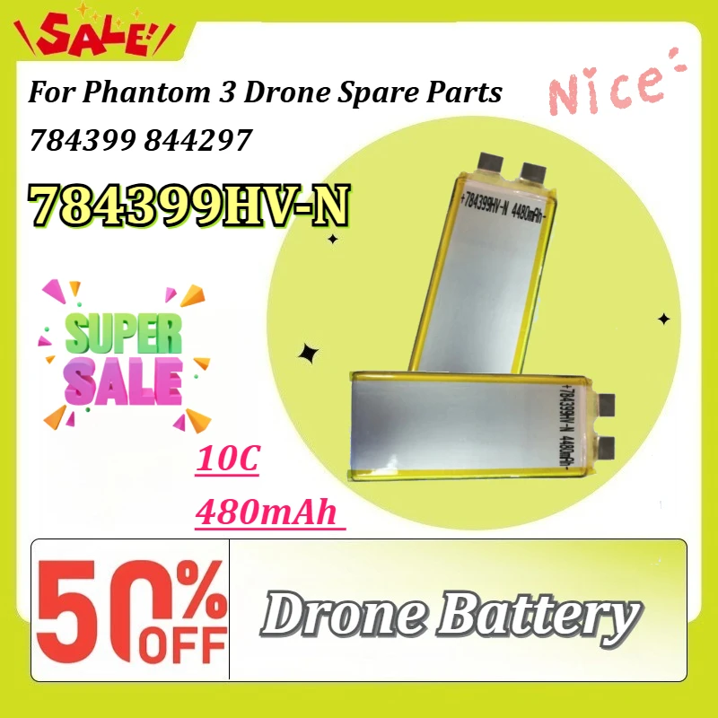 New 4480mAh 10C High Rate High Voltage Lipo Battery Cell 784399HV-N 784399 844297 Replacement for Phantom 3 Drone Spare Parts
New 4480mAh 10C High Rate High Voltage Lipo Battery Cell 784399HV-N 784399 844297 Replacement for Phantom 3 Drone Spare Parts