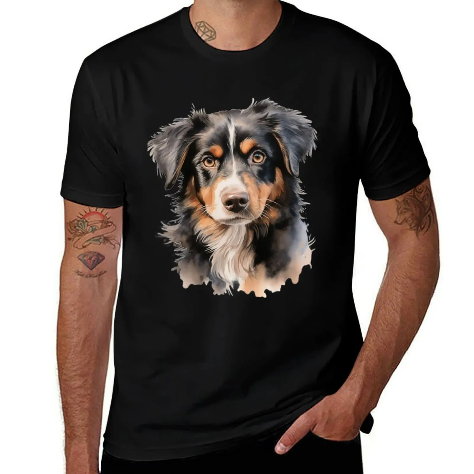 Black Tri Mini Australian Shepherd Watercolor Portrait T-Shirt essential t shirt man tshirt man graphic t shirt T-shirt
Black Tri Mini Australian Shepherd Watercolor Portrait T-Shirt essential t shirt man tshirt man graphic t shirt T-shirt
