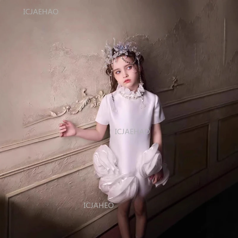 Party Dress White Children Girls Princess Birthday Piano Recital HostGown Pageant Formal Clothes Pageant Performance Evening
Party Dress White Children Girls Princess Birthday Piano Recital HostGown Pageant Formal Clothes Pageant Performance Evening