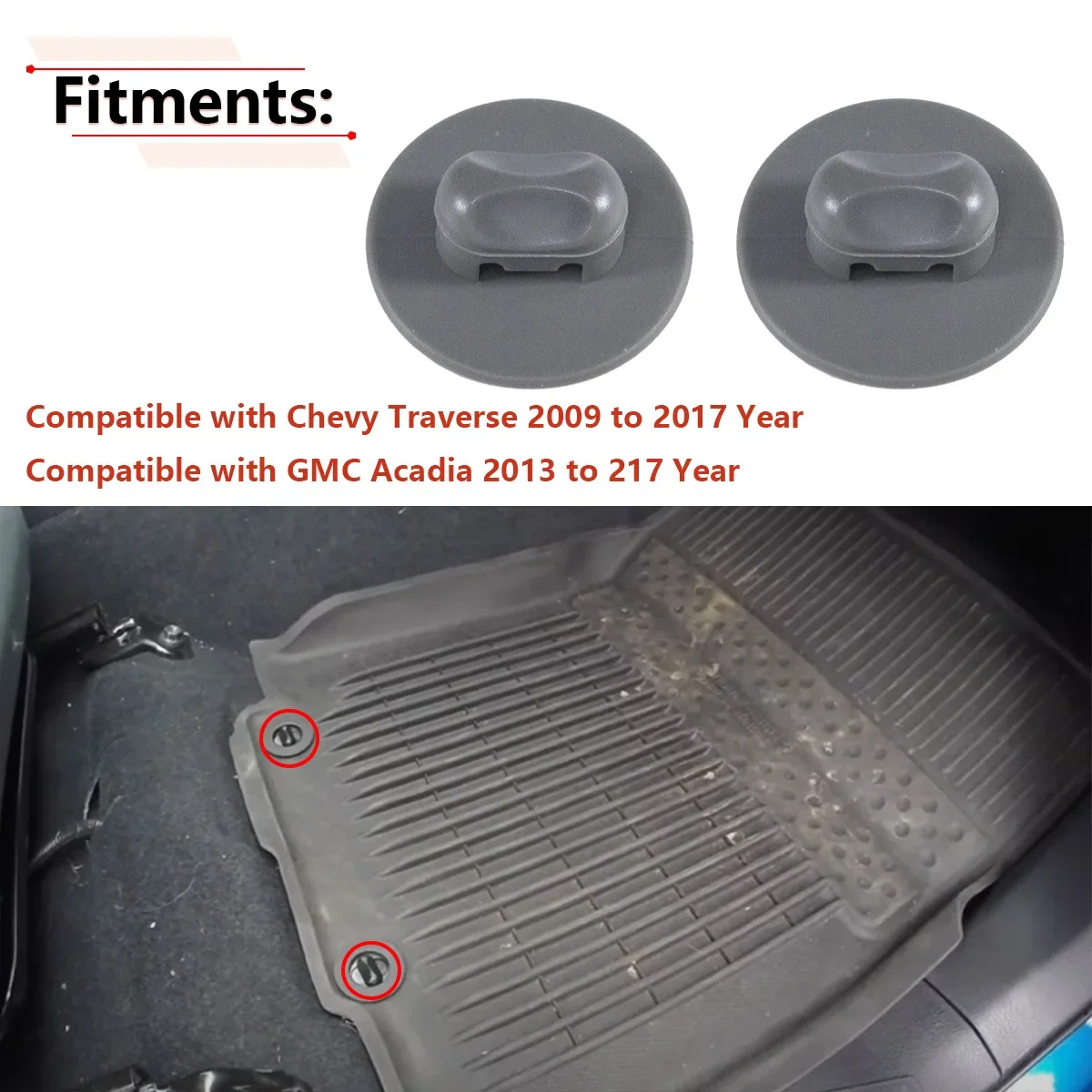 Car Front Floor Mat Retainer Clips For Chevy Traverse 2009-2017 Acadia 2013 2014 2015 2016 2017 Accessories 20908160
Car Front Floor Mat Retainer Clips For Chevy Traverse 2009-2017 Acadia 2013 2014 2015 2016 2017 Accessories 20908160