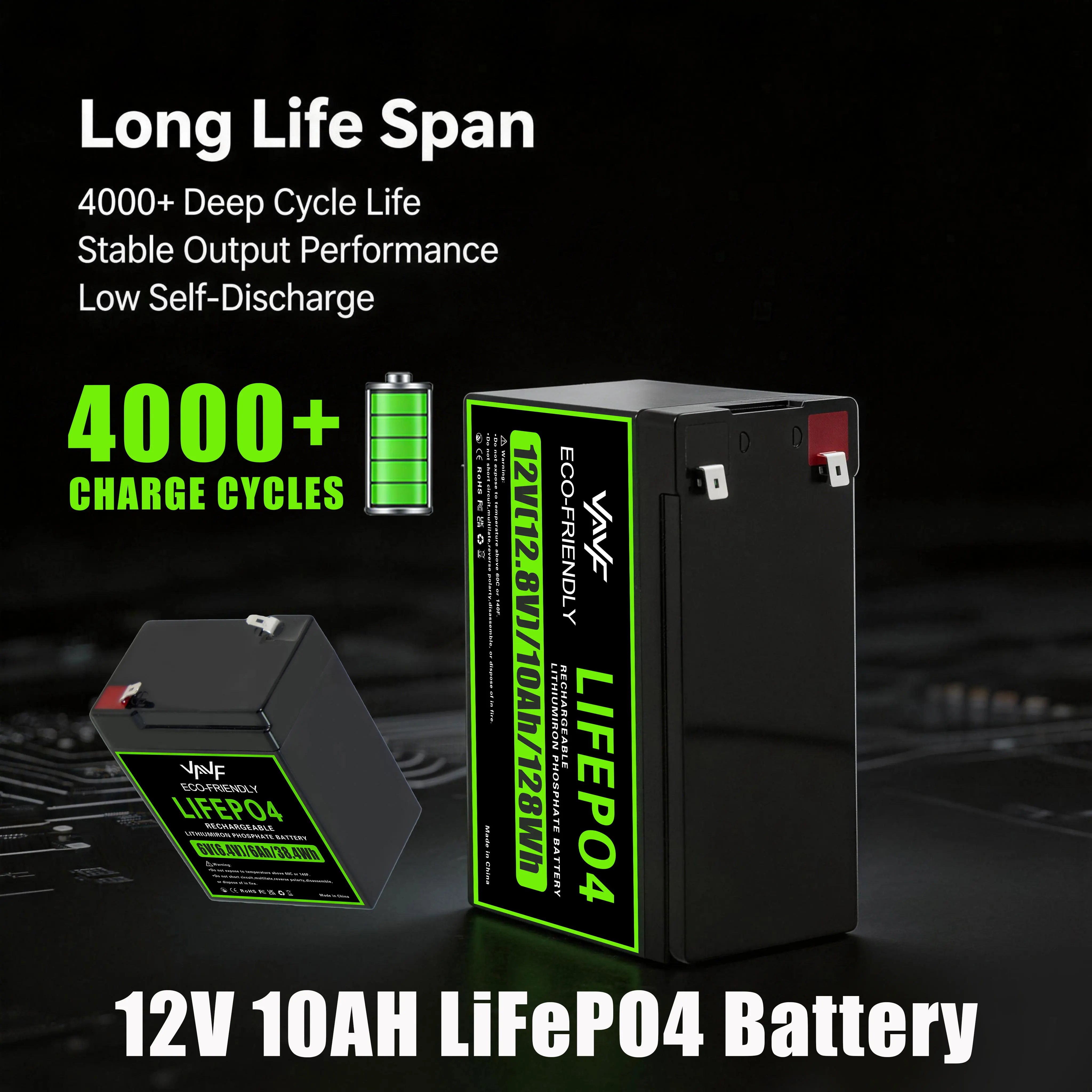 Durable 12V 10Ah Deep Cycle LiFePO4 Battery Lron Phosphate Battery️Optimized for Solar Battery Renewable Energy Systems
Durable 12V 10Ah Deep Cycle LiFePO4 Battery Lron Phosphate Battery️Optimized for Solar Battery Renewable Energy Systems