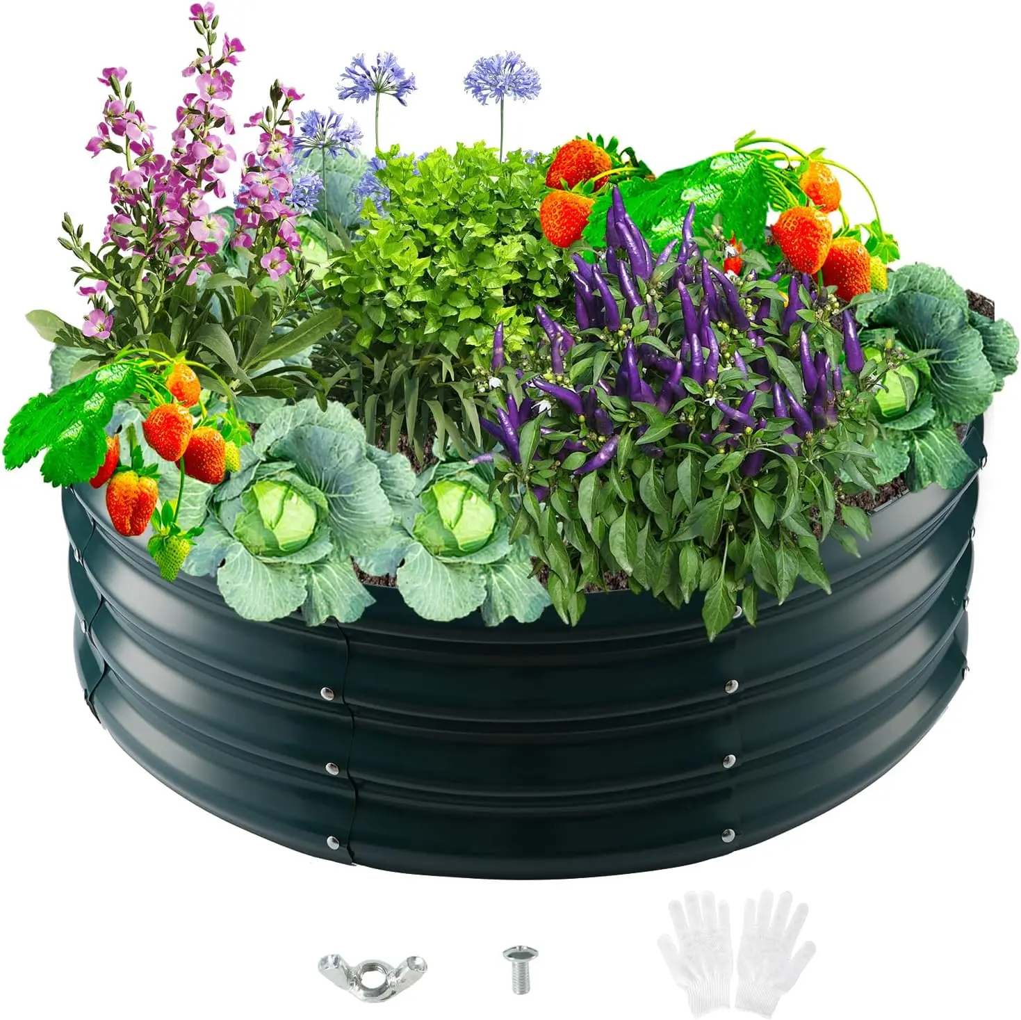 Durable Round Steel Raised Garden Bed for Planting Vegetables Herbs Flowers Trees in Backyard Garden
Durable Round Steel Raised Garden Bed for Planting Vegetables Herbs Flowers Trees in Backyard Garden