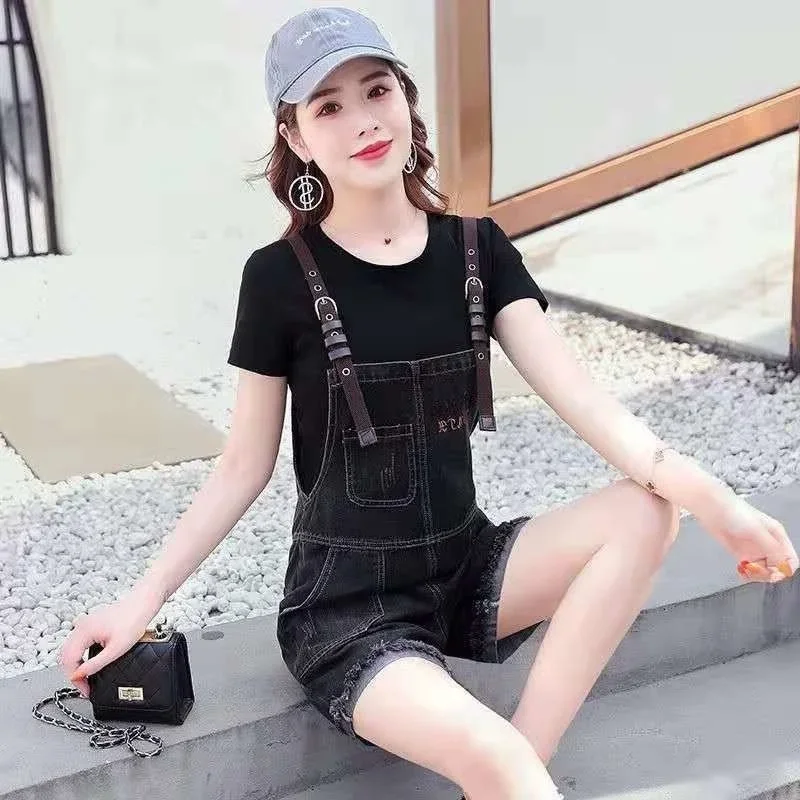 Women's Overall Suit 2025 New Summer Thin Shirts Fashion Crop Top Wide Leg Denim Strap Shorts 2 Two Piece Set For Women Clothing
Women's Overall Suit 2025 New Summer Thin Shirts Fashion Crop Top Wide Leg Denim Strap Shorts 2 Two Piece Set For Women Clothing